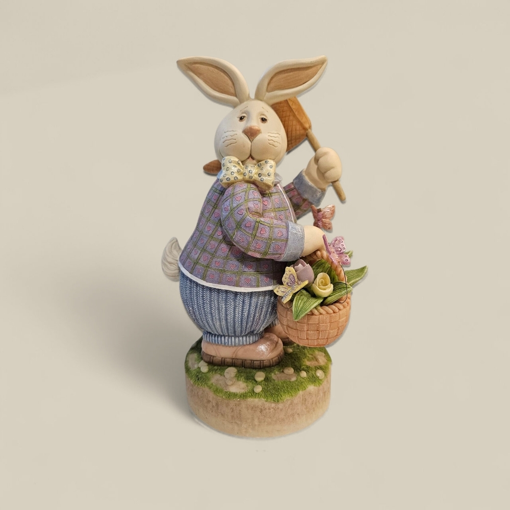 Easter Bunny Figurine with Basket